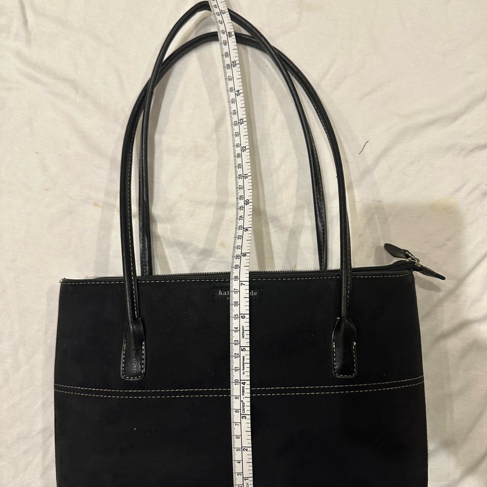 Vintage Kate Spade Black Suede 90’s Y2K Shoulder Bag some damaged to handle - Picture 14 of 16